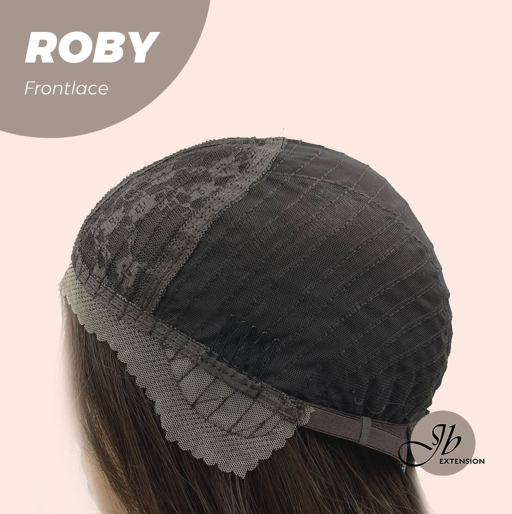 Get the Influencer Look with22 Inches Brown Medium Length Women Pre-Cut Frontlace Glueless Wig ROBY
