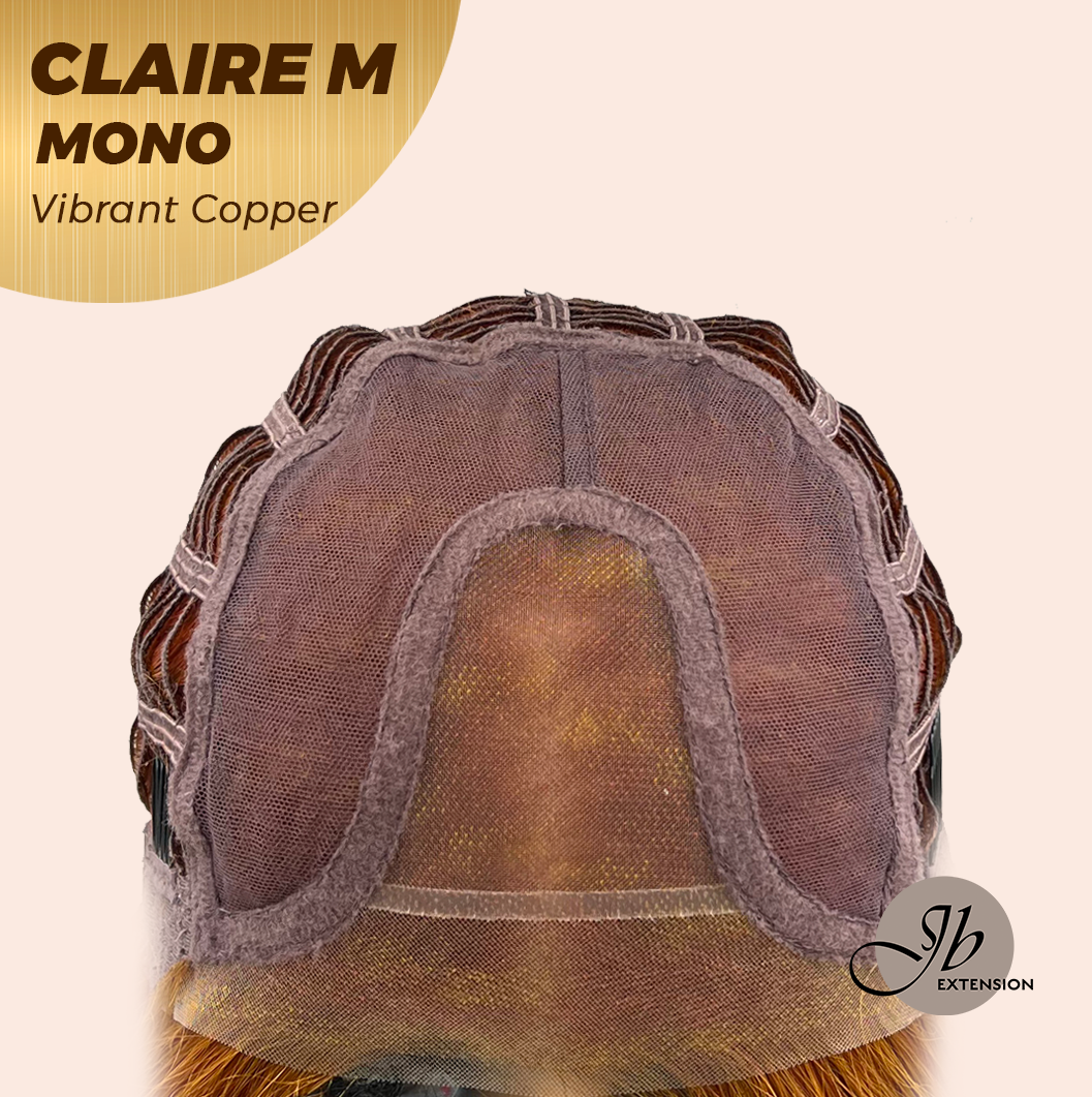 [PRE-ORDER] JBEXTENSION CLAIRE MONO VIBRANT COPPER Partial Monofilament Wig 22 Inches Vibrant Copper Partial Mono Lace Glueless Wig Claire Mono Vibrant Copper【BENDY EAR TABS】