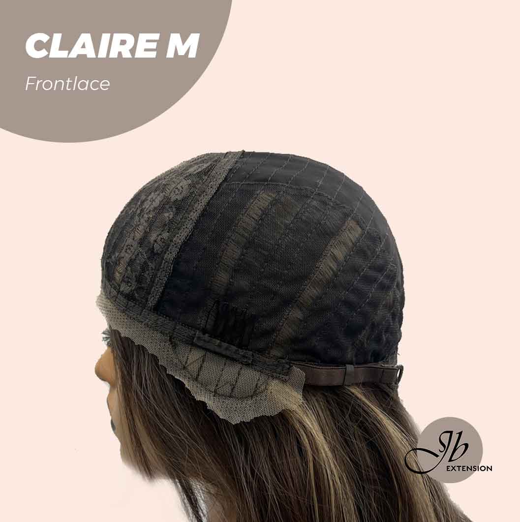 Nichole's Selection - 22 Inches Body Wave Brown With Highlight Pre-Cut Frontlace Glueless Wig CLAIRE LACE M