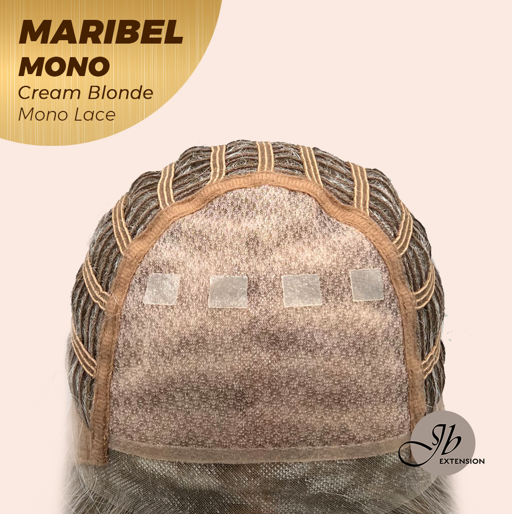 [PRE-ORDER] JBEXTENSION MARIBEL MONO CREAM BLONDE Monofilament Handmade Wig 6X5 Full Monofilament Hand Tied Top Wig 16 Inches Cream Blonde Wave Mono Lace Wig With Anti-slip Silicone Strips Glueless Wig MARIBEL MONO CREAM BLONDE【BENDY EAR TABS】