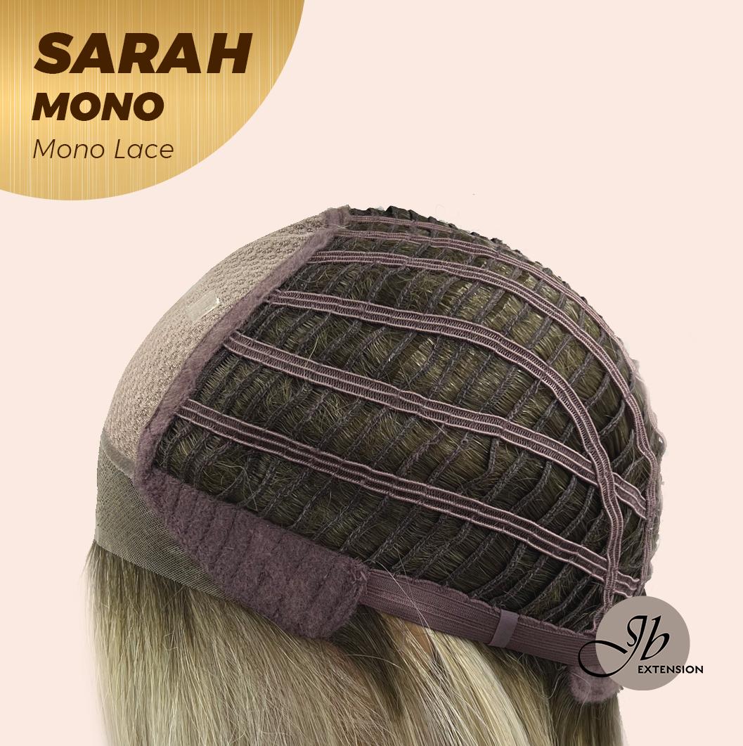 Nichole's Selection - SARAH MONO Monofilament Handmade Wig 6X5 Full Monofilament Hand Tied Top Wig 22 Inches Blonde Color Full Mono Lace Glueless Wig SARAH MONO【BENDY EAR TABS】
