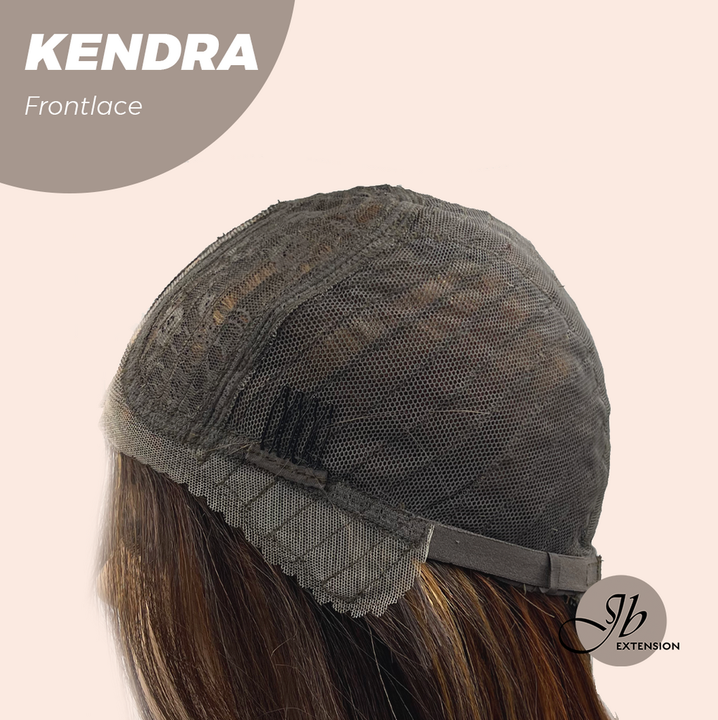 Nichole's Selection - 16 Inches Auburn Highlight Pre-Cut Frontlace Glueless Wig KENDRA