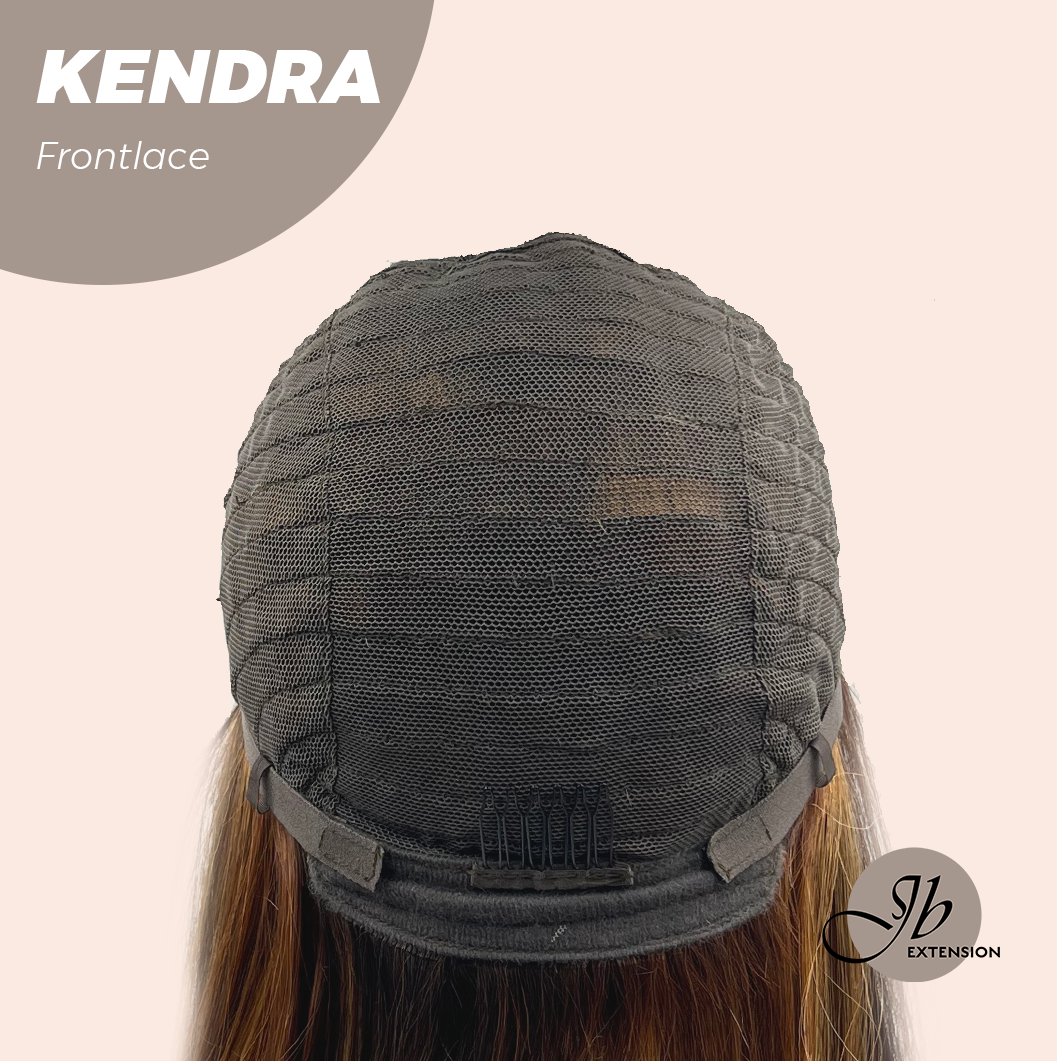 Nichole's Selection - 16 Inches Auburn Highlight Pre-Cut Frontlace Glueless Wig KENDRA