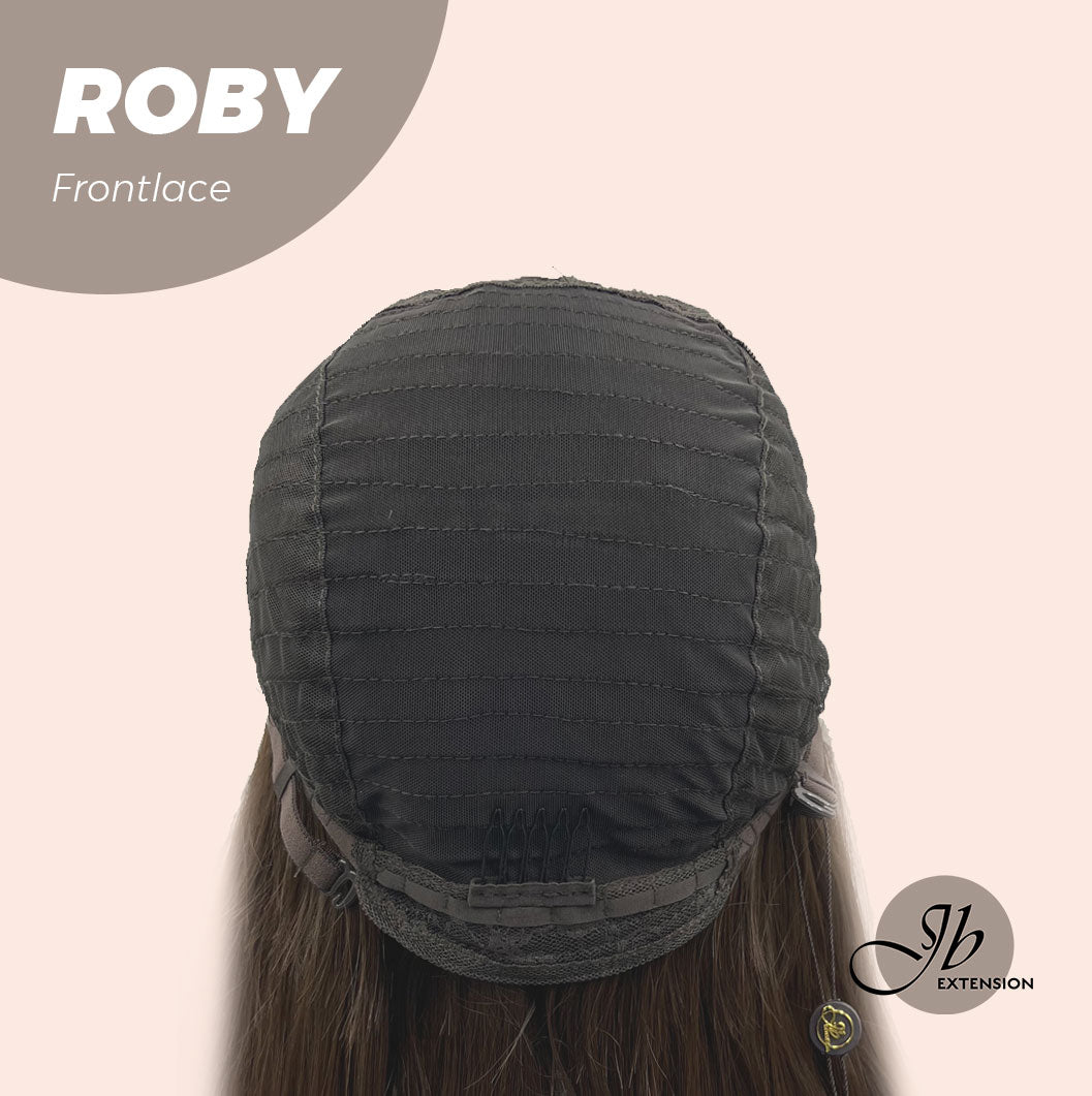 Get the Influencer Look with22 Inches Brown Medium Length Women Pre-Cut Frontlace Glueless Wig ROBY