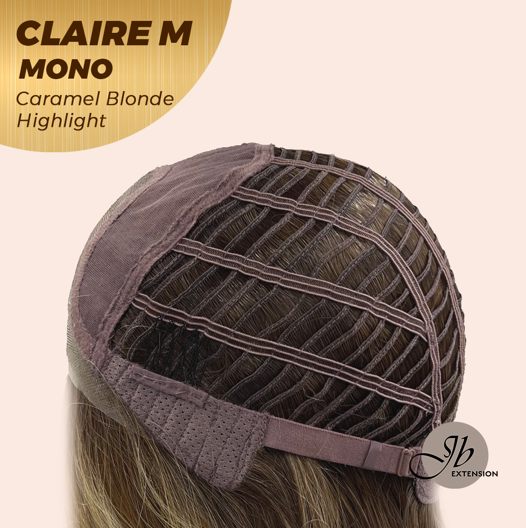 JBEXTENSION CLAIRE MONO CARAMEL BLONDE HIGHLIGHT Partial Monofilament Wig 22 Inches Caramel Blonde Highlight Partial Mono Lace Glueless Wig CLAIRE MONO CARAMEL BLONDE HIGHLIGHT【BENDY EAR TABS】