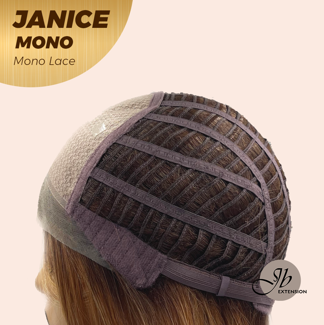 JBEXTENSION JANICE MONO Monofilament Handmade Wig 6X5 Full Monofilament Hand Tied Top Wig 20 Inches Copper Mono Lace Wig With Anti-slip Silicone Strips Glueless Wig JANICE MONO【BENDY EAR TABS】