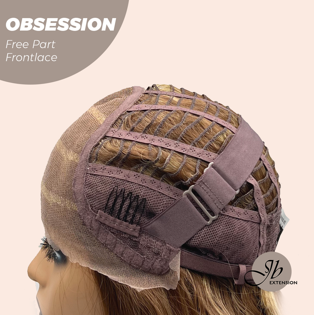 Nichole's Selection - 24 Inches Brown With Highlight Wave 13X6 Pre-Cut Free Part Frontlace Glueless Wig OBSESSION