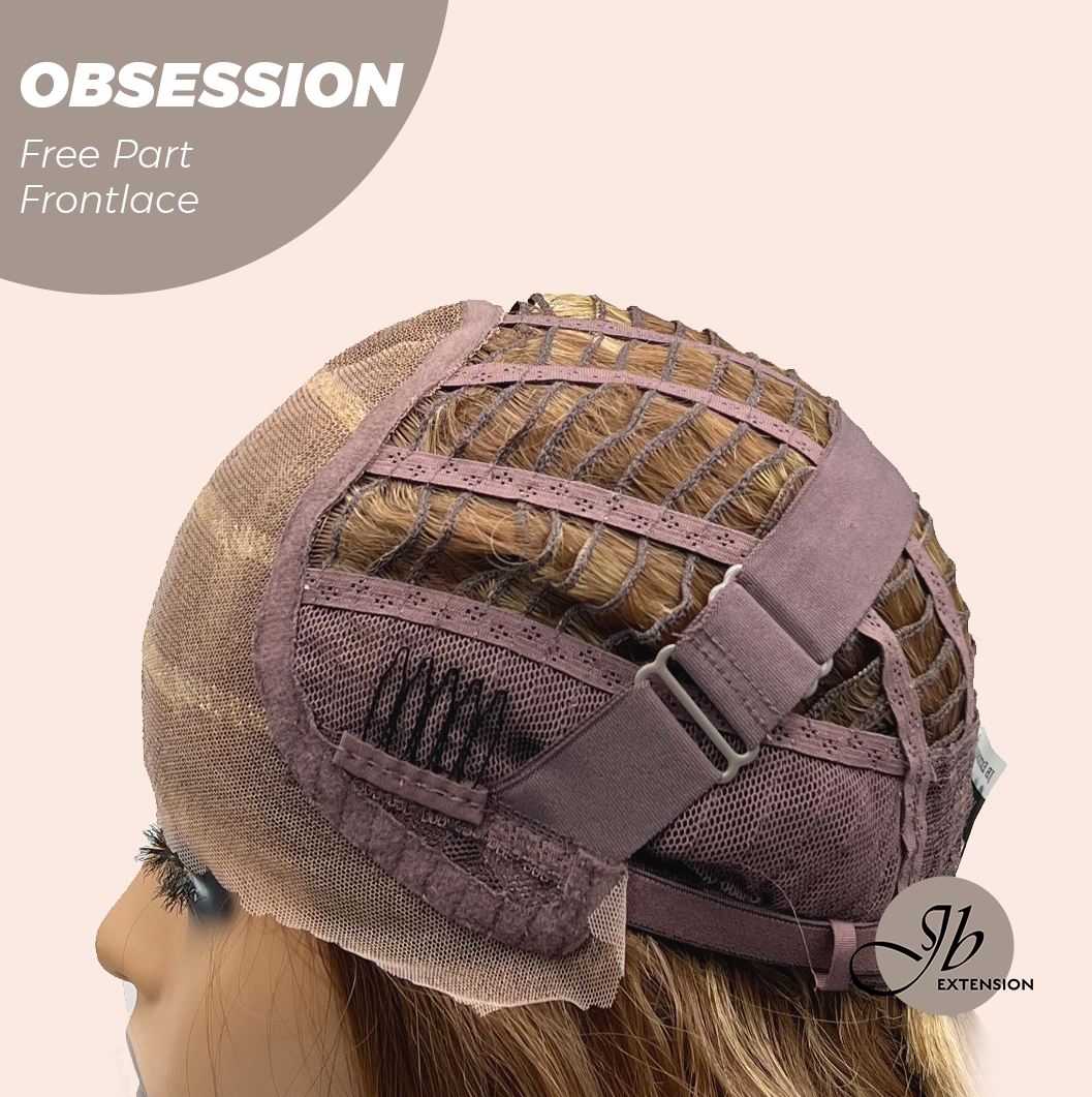 Nichole's Selection - 24 Inches Brown With Highlight Wave 13X6 Pre-Cut Free Part Frontlace Glueless Wig OBSESSION