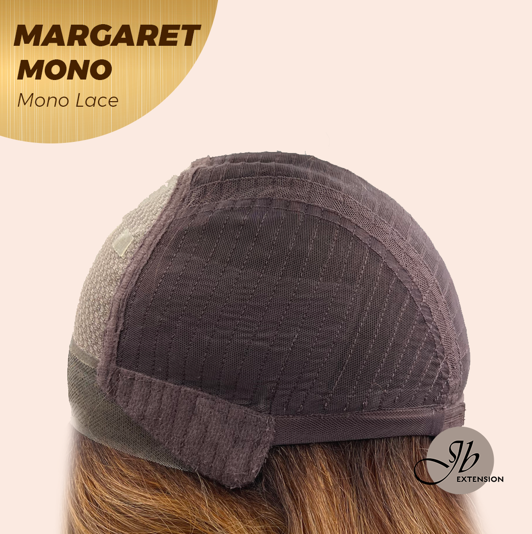 JBEXTENSION MARGARET MONO Monofilament Handmade Wig 6X5 Full Monofilament Hand Tied Top Wig 20 Inches Light Copper Mono Lace Handmade Futura Fiber Wig With Anti-slip Silicone Strips Glueless Wig MARGARET MONO【BENDY EAR TABS】