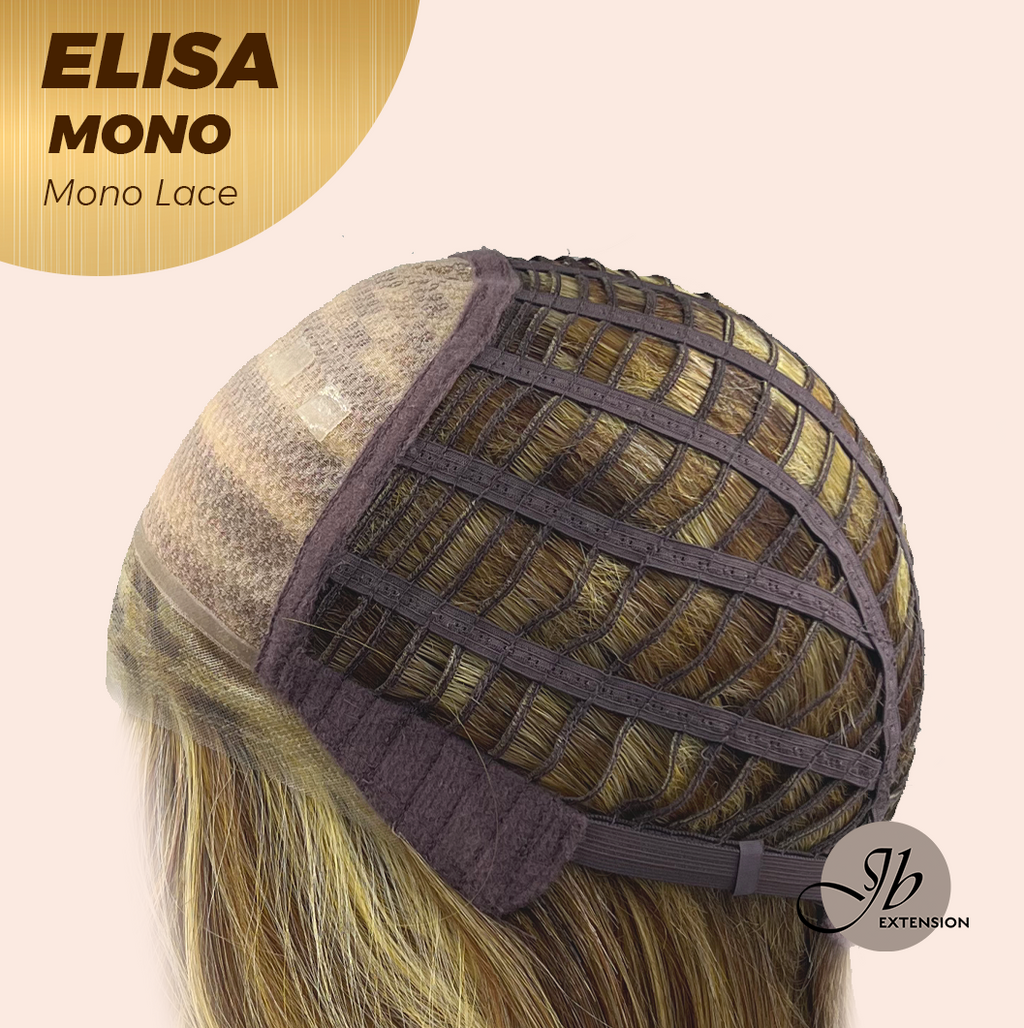 [PRE-ORDER] JBEXTENSION ELISA MONO Monofilament Handmade Wig 6X5 Full Monofilament Hand Tied Top Wig 16 Inches Crème Caramel Mono Lace Wig With Anti-slip Silicone Strips Glueless Wig ELISA MONO【BENDY EAR TABS】