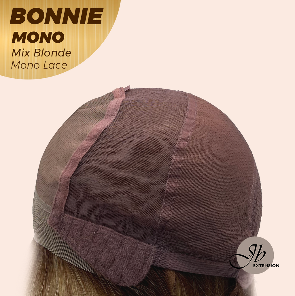 [PRE-ORDER] JBEXTENSION BONNIE MONO MIX BLONDE Full Monofilament Handmade Full Lace Full Hand Tied Wig 12 Inches Mix Blonde With Dark Root Mono Lace Handmade Futura Fiber Glueless Wig BONNIE MONO MIX BLONDE【BENDY EAR TABS】