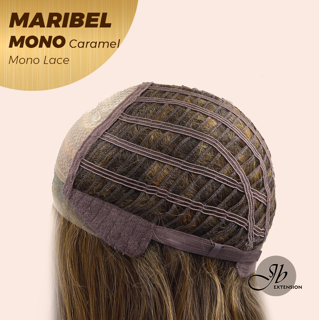 [PRE-ORDER] HOT OF SEASON - 16 Inches Caramel Wave Monofilament Handmade Wig 6X5 Full Monofilament Hand Tied Top Wig Lace Wig With Anti-slip Silicone Strips Glueless Wig MARIBEL MONO CARAMEL【BENDY EAR TABS】