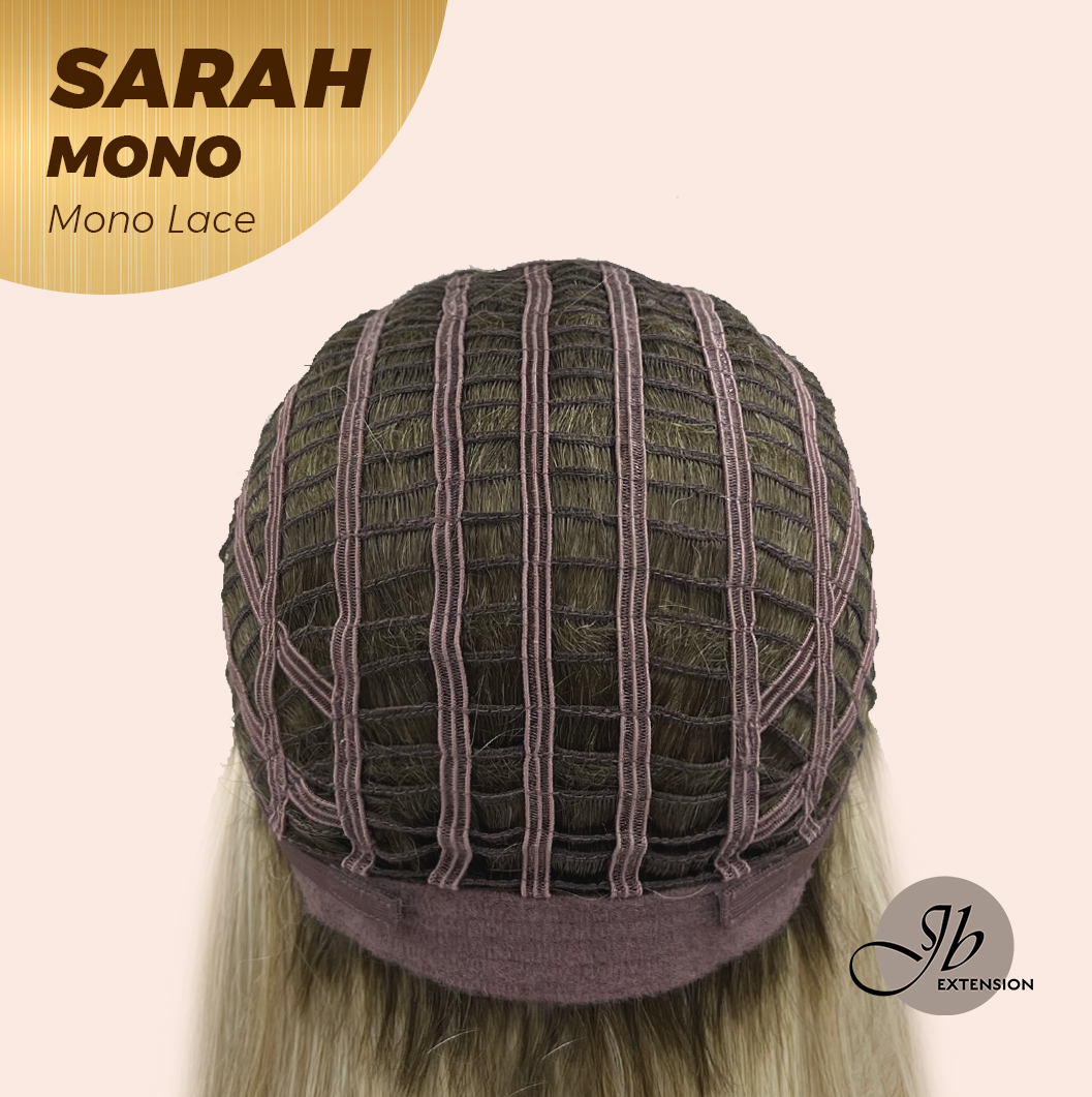 Nichole's Selection - SARAH MONO Monofilament Handmade Wig 6X5 Full Monofilament Hand Tied Top Wig 22 Inches Blonde Color Full Mono Lace Glueless Wig SARAH MONO【BENDY EAR TABS】
