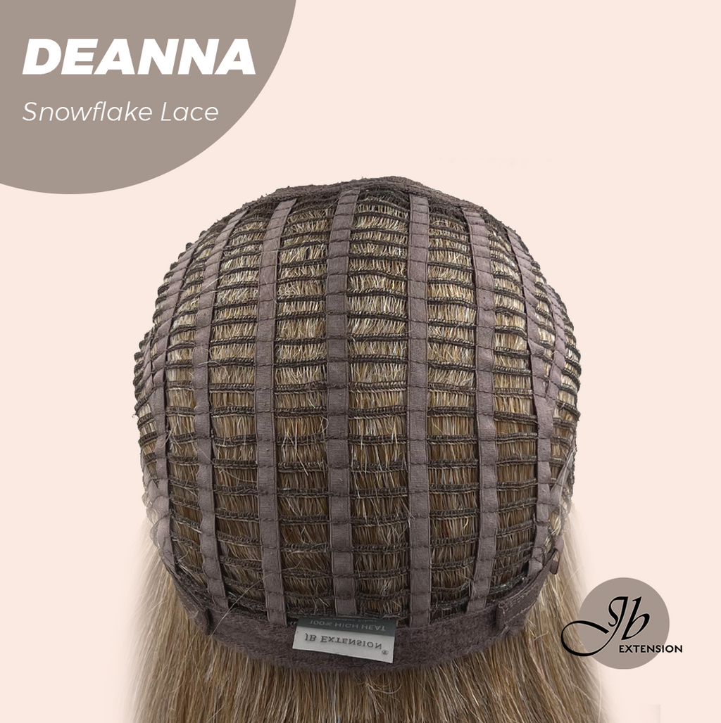 JBEXTENSION 20 Inches Apricot Pre-Cut Snowflake Lace Frontlace Glueless Wig DEANNA SNOWFLAKE【PERMATEASE】【BENDY EAR TABS】