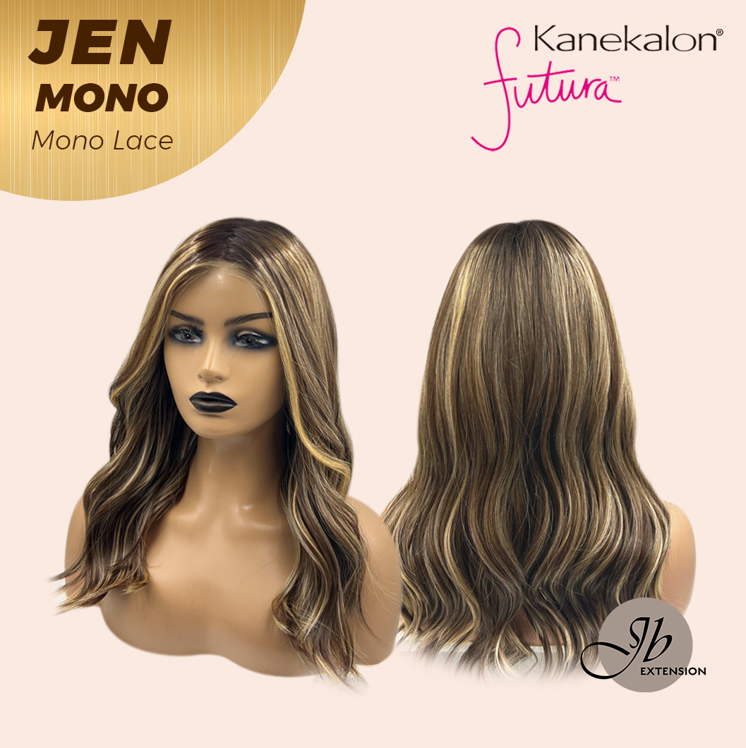 [PRE-ORDER] JBEXTENSION JEN MONO Monofilament Handmade Wig 6X5 Full Monofilament Hand Tied Top Wig 18 Inches Hazelnut Blonde Highlight Mono Lace Wig With Anti-slip Silicone Strips Glueless Wig JEN MONO【BENDY EAR TABS】